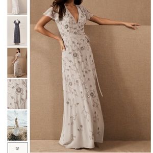 BHLDN PLYMOUTH DRESS In FOG bridesmaid dress gray